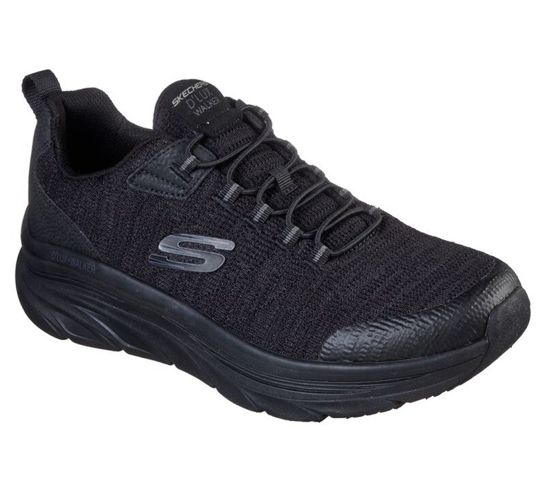 Skechers Herr Svarta Slip On - Relaxed Fit: D'lux Walker - Pensive - Sverige (EZDSX-1948)